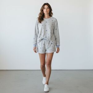 Versona Gray Star Pajama Set